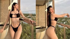Địt cùng gái xinh mông to mặc quần lọt khe