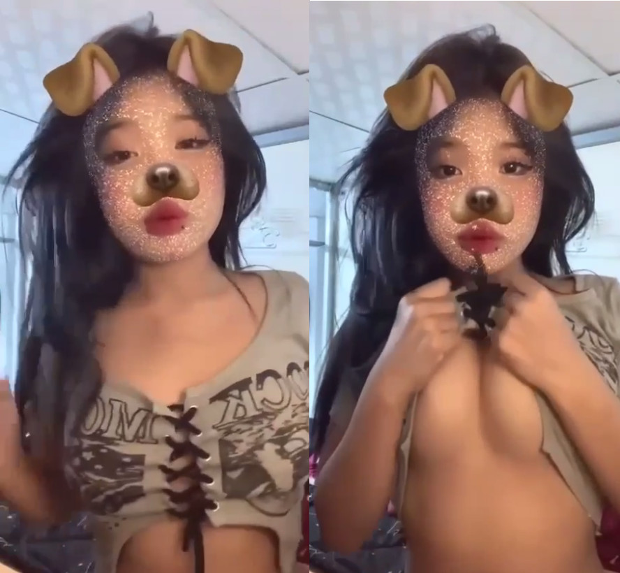 Em gái xinh vú căng khoe anh thèm