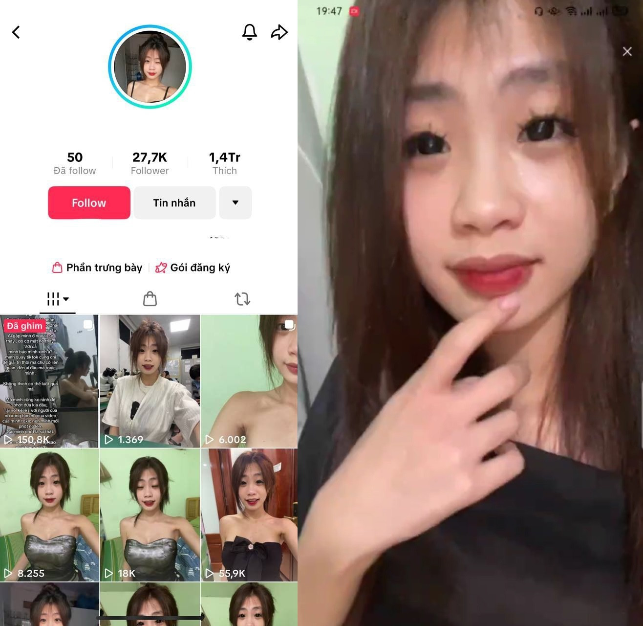 Em idol TikToker lộ clip siêu dâm