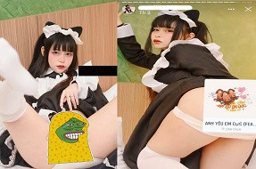 Gia Hân làm tình dâm số một với cô hầu gái xinh đẹp.