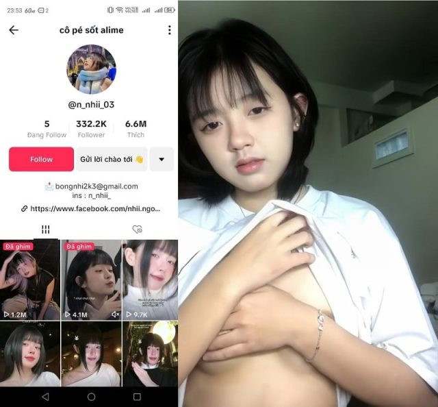Ngọc Nhi xinh đáng yêu không may lộ clip sex